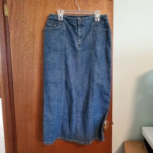 Eddie Bauer long denim skirt size 12